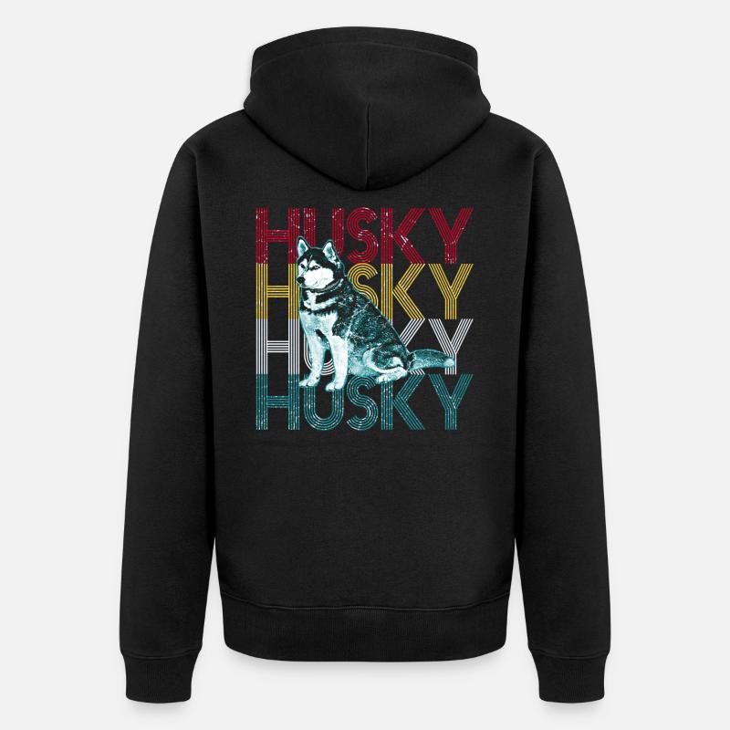 Husky - Unisex Premium Bio Zip Hoodie - Schwarz