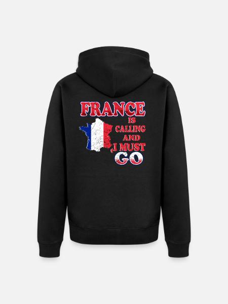 France - Veste à capuche bio Premium Unisexe - noir