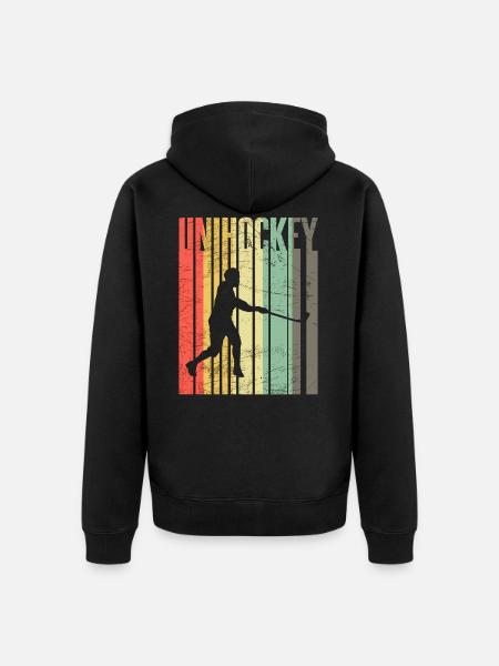 Salibandy - Premium unisex luomu-huppari vetoketjulla - musta