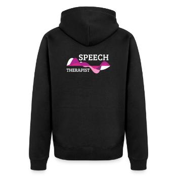 Orthophoniste écoute cadeau de médecine de thérapie linguistique - Veste à capuche bio Premium Unisexe - noir - Dos - Nico (187cm)
