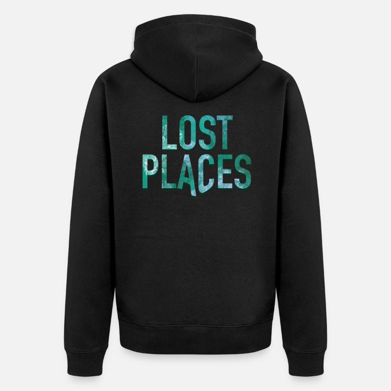 Lieux perdus - Urbex - Veste à capuche bio Premium Unisexe - noir