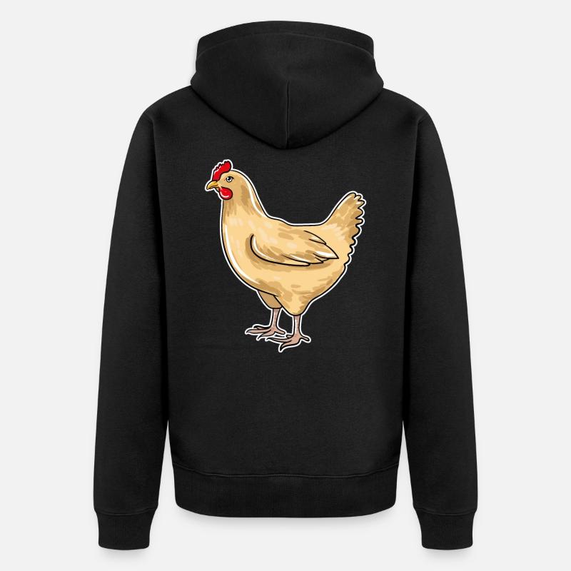 Poulet - Veste à capuche bio Premium Unisexe - noir