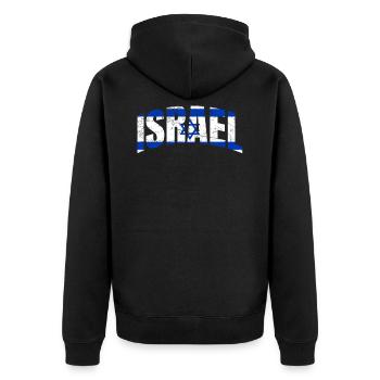 Israël - Veste à capuche bio Premium Unisexe - noir - Dos - Nico (187cm)