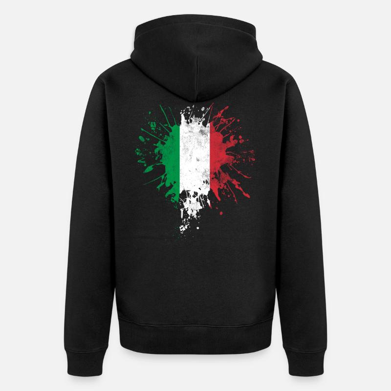 Italie Drapeau - Veste à capuche bio Premium Unisexe - noir