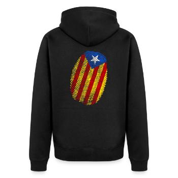 Drapeau de la Catalogne Empreinte digitale - Veste à capuche bio Premium Unisexe - noir - Dos - Nico (187cm)