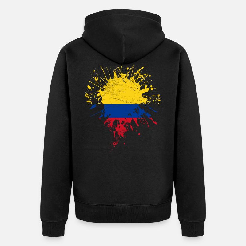 Colombie Drapeau - Veste à capuche bio Premium Unisexe - noir