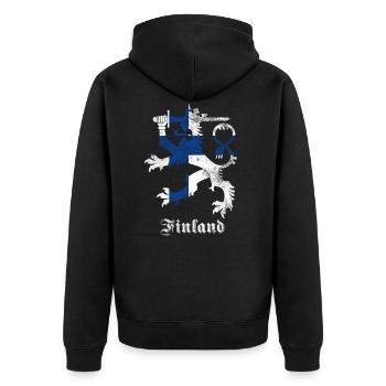 Finlande Armoiries - Veste à capuche bio Premium Unisexe - noir - Dos - Nico (187cm)