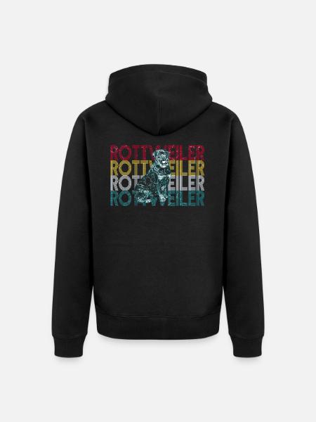 Rottweiler - Unisex Premium Organic Zip Hoodie - black