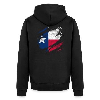 Drapeau du Texas - Veste à capuche bio Premium Unisexe - noir - Dos - Nico (187cm)