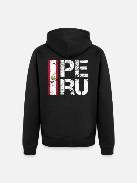Peru - Unisex Premium Organic Zip Hoodie - black