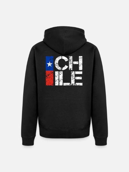 Chile - Unisex Premium Bio Zip Hoodie - Schwarz