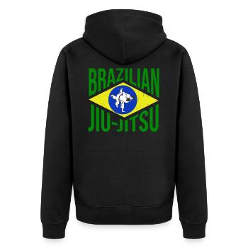 Jiu-Jitsu brésilien BJJ - Veste à capuche bio Premium Unisexe - noir - Dos - Nico (187cm)