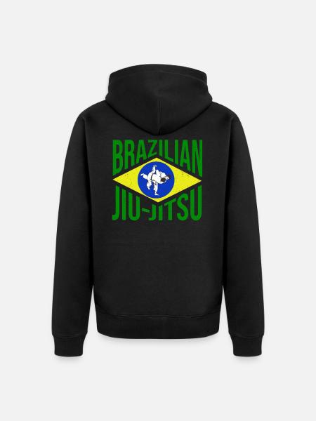 Brazilian Jiu-Jitsu BJJ - Unisex Premium Organic Zip Hoodie - black
