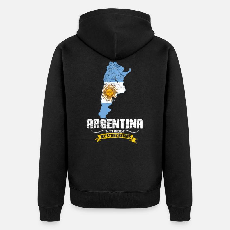 Argentine - Veste à capuche bio Premium Unisexe - noir