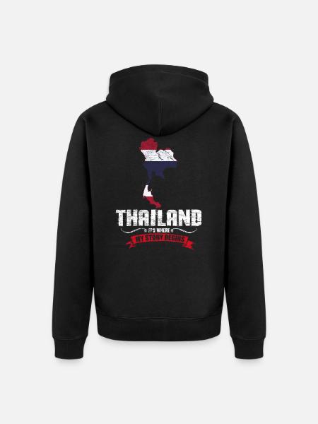 Thaïlande - Veste à capuche bio Premium Unisexe - noir