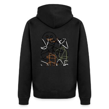 Art abstrait - Veste à capuche bio Premium Unisexe - noir - Dos - Nico (187cm)