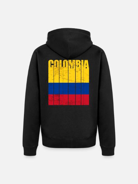Colombie Drapeau - Veste à capuche bio Premium Unisexe - noir