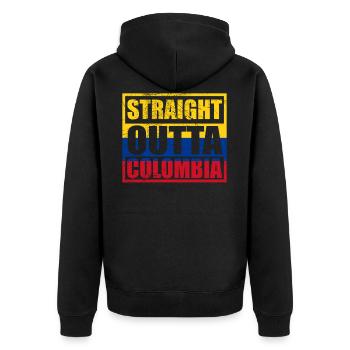 Straight Outta Colombie - Veste à capuche bio Premium Unisexe - noir - Dos - Nico (187cm)