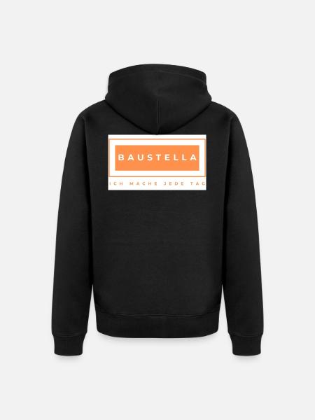 Baustelle - Baustelle - Bauarbeiter - Unisex Premium Bio Zip Hoodie - Schwarz