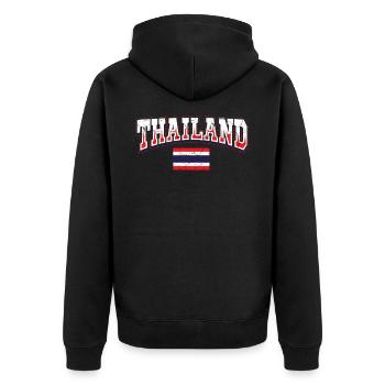 Thaïlande - Veste à capuche bio Premium Unisexe - noir - Dos - Nico (187cm)