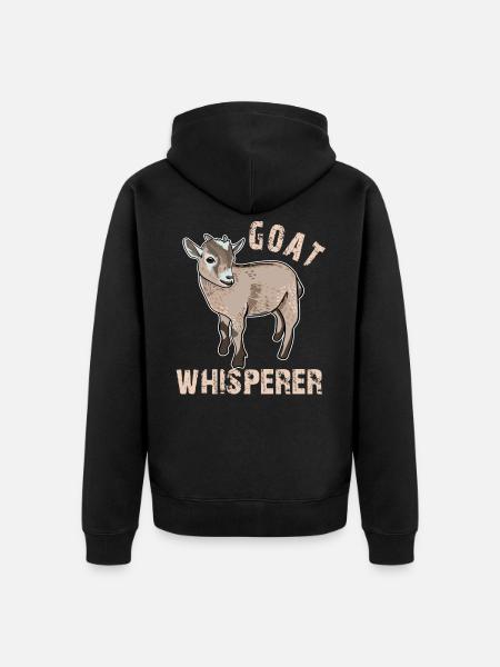 Goat Whisperer - Unisex Premium Organic Zip Hoodie - black