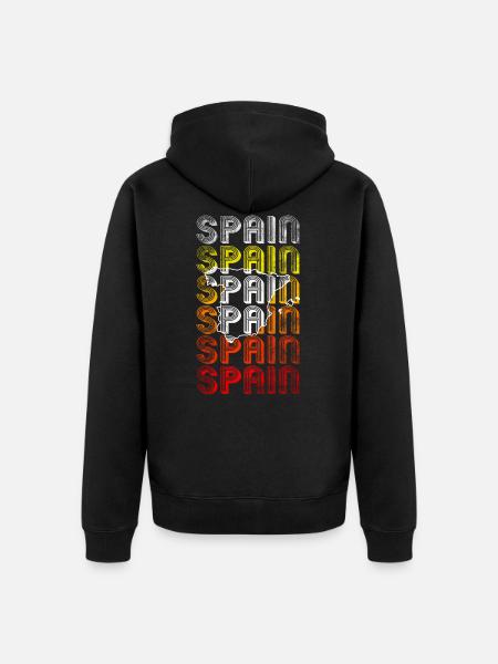 Spain - Unisex Premium Organic Zip Hoodie - black