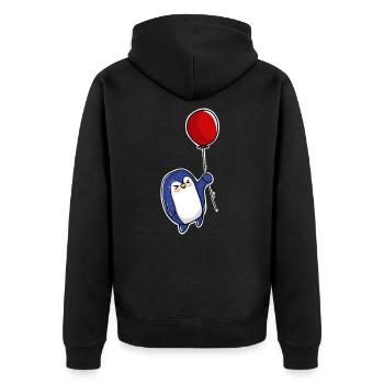 Ballon pingouin - Veste à capuche bio Premium Unisexe - noir - Dos - Nico (187cm)