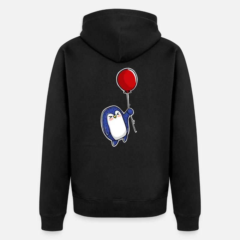 Ballon pingouin - Veste à capuche bio Premium Unisexe - noir