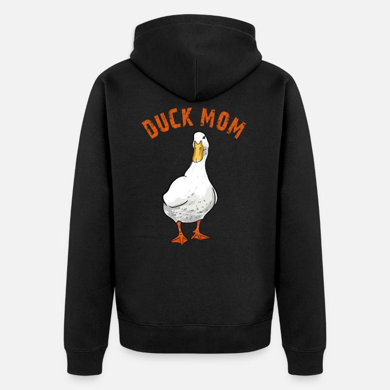 Maman canard - Veste à capuche bio Premium Unisexe - noir