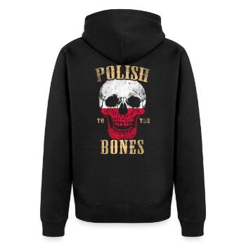 Polonais jusqu’aux os - Veste à capuche bio Premium Unisexe - noir - Dos - Nico (187cm)