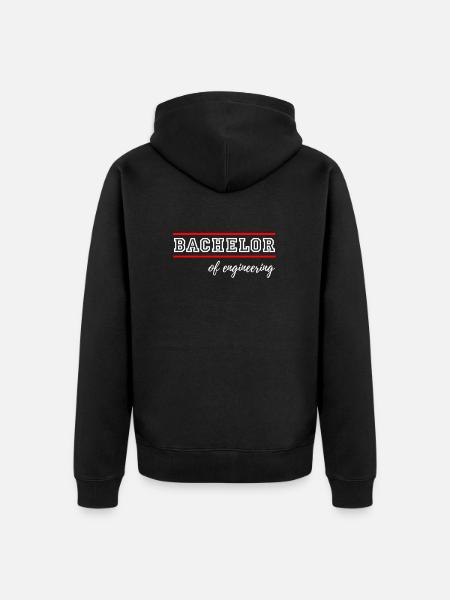 Bachelor of engineering - Unisex Premium Bio Zip Hoodie - Schwarz