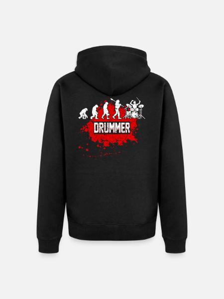 drummer - Unisex Premium Organic Zip Hoodie - black