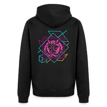 hibou - Veste à capuche bio Premium Unisexe - noir - Dos - Nico (187cm)