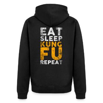 Kung fu - Veste à capuche bio Premium Unisexe - noir - Dos - Nico (187cm)