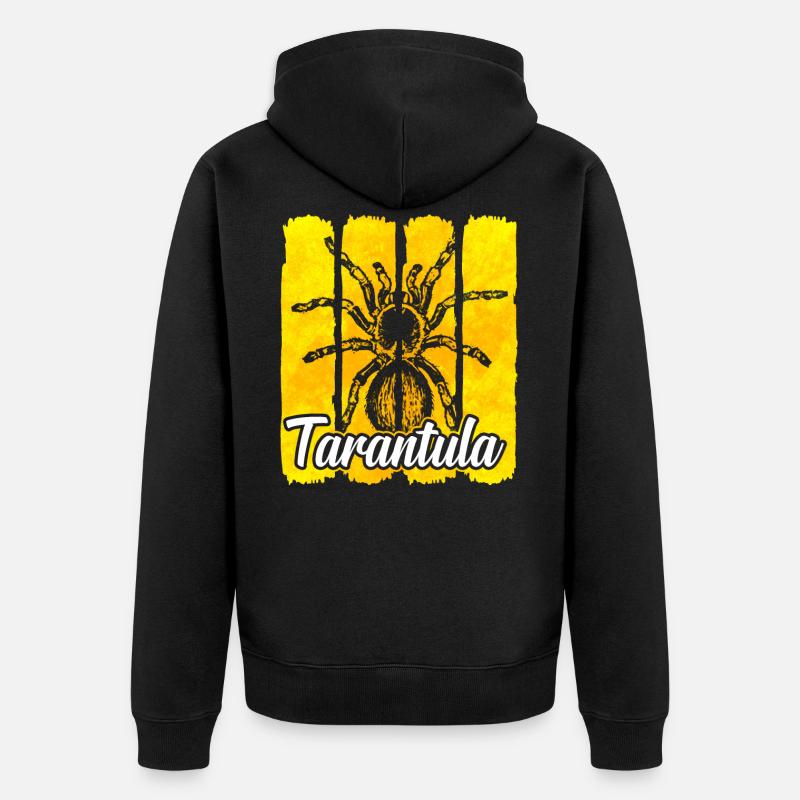 Tarentules d’oiseaux araignées - Veste à capuche bio Premium Unisexe - noir