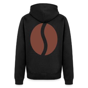 Café café café cadeau café café - Veste à capuche bio Premium Unisexe - noir - Dos - Nico (187cm)