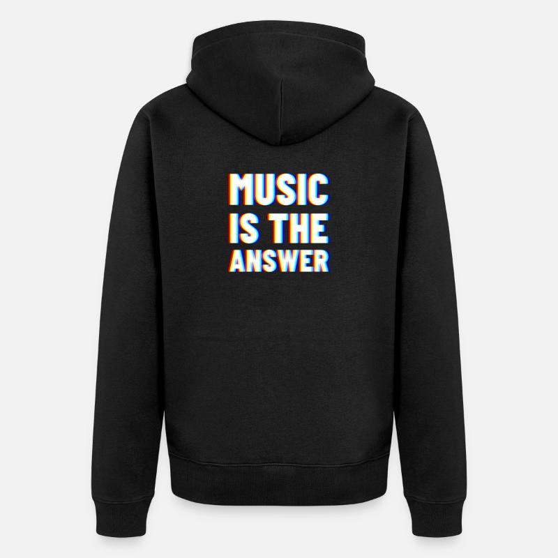 Musique Techno Electro - Veste à capuche bio Premium Unisexe - noir