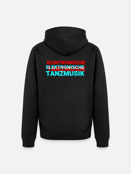 Elektronische Tanzmusik - Unisex Premium Bio Zip Hoodie - Schwarz