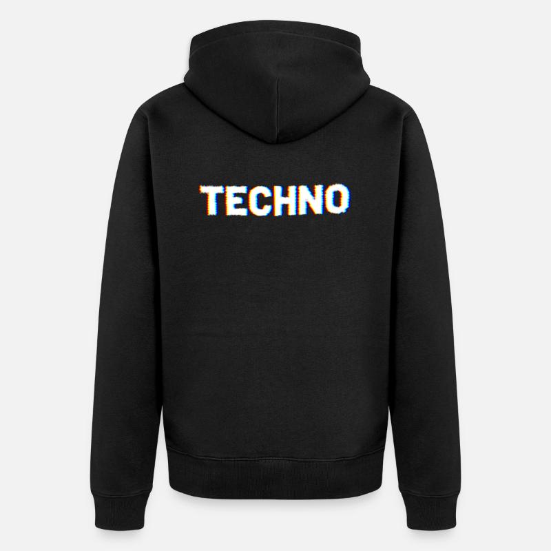 Techno - Veste à capuche bio Premium Unisexe - noir