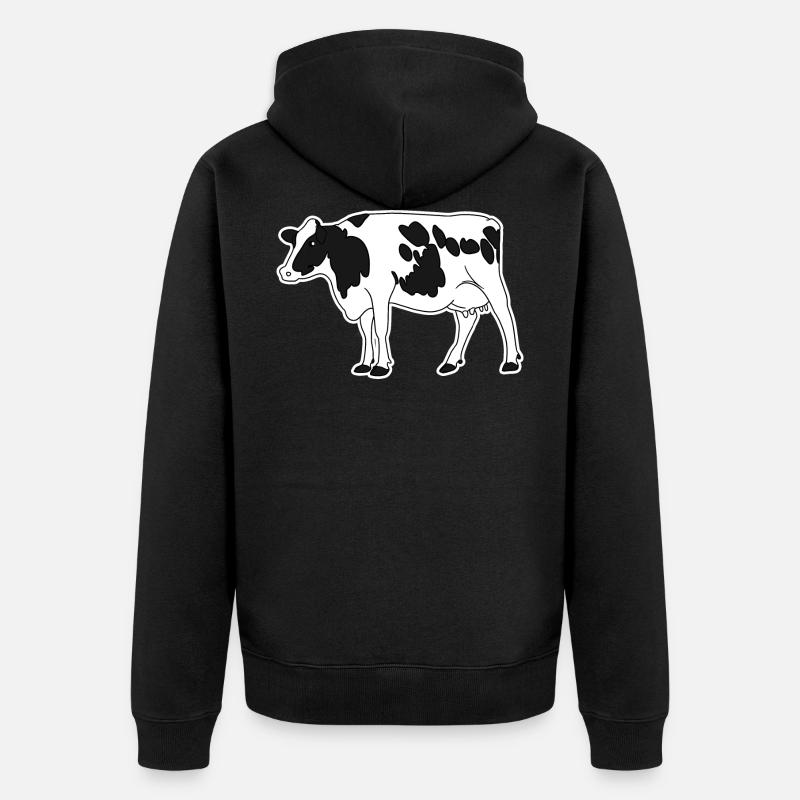 Vache - Veste à capuche bio Premium Unisexe - noir