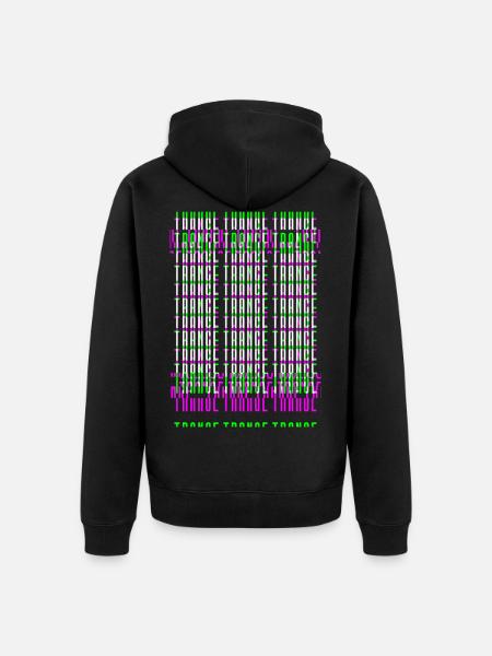 Trance Raver Techno Electro musik edm dubstep - Premium økologisk unisex-hættejakke - sort