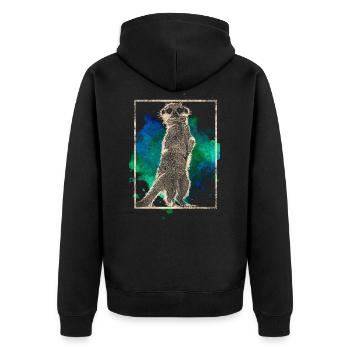 Suricate - Veste à capuche bio Premium Unisexe - noir - Dos - Nico (187cm)