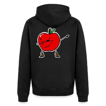 Tamponner Apple - Veste à capuche bio Premium Unisexe - noir - Dos - Nico (187cm)