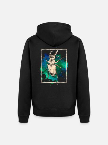 Les scarabées - Veste à capuche bio Premium Unisexe - noir