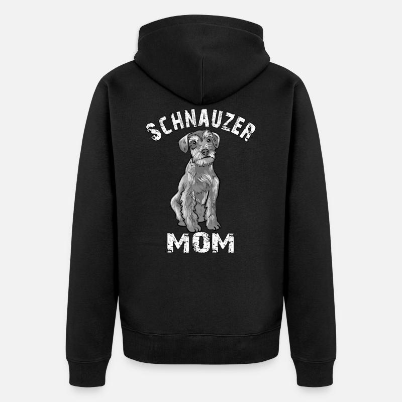 Schnauzer Maman - Veste à capuche bio Premium Unisexe - noir