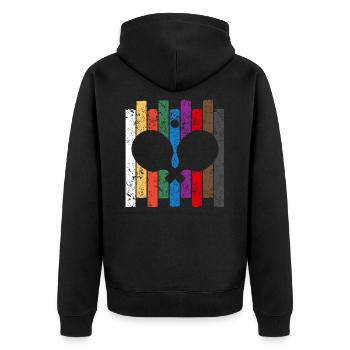 Couleurs de ping-pong - Veste à capuche bio Premium Unisexe - noir - Dos - Nico (187cm)