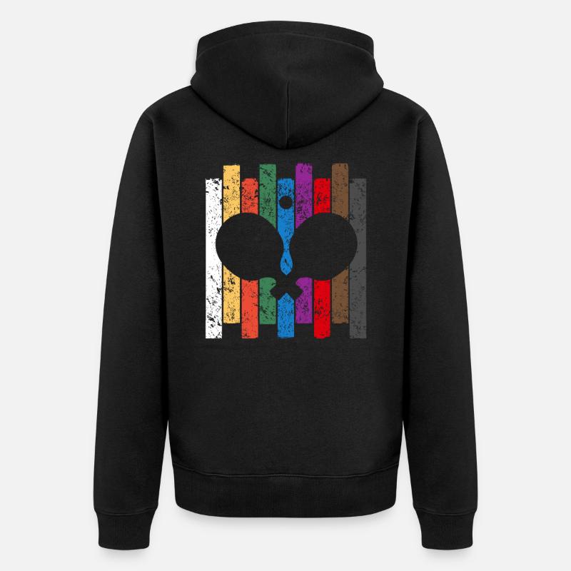 Couleurs de ping-pong - Veste à capuche bio Premium Unisexe - noir