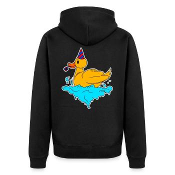 canard en plastique - Veste à capuche bio Premium Unisexe - noir - Dos - Nico (187cm)