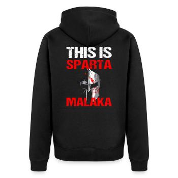 Sparta Malaka Guerriers Grèce Cadeau - Veste à capuche bio Premium Unisexe - noir - Dos - Nico (187cm)