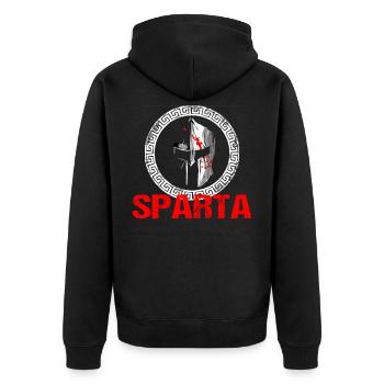 Sparta Krieger Greece Grece Malaka cadeau - Veste à capuche bio Premium Unisexe - noir - Dos - Nico (187cm)